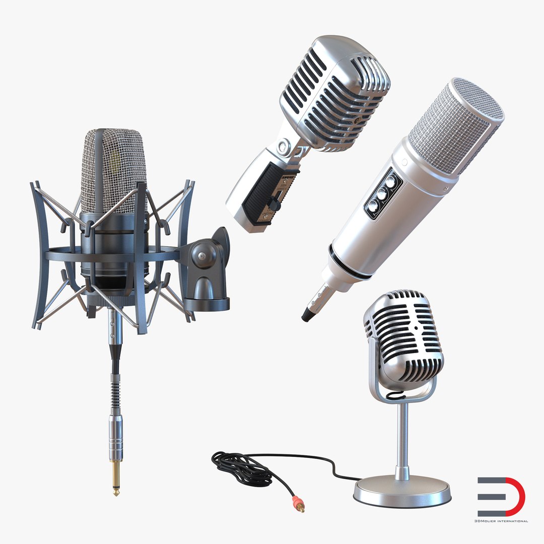 Studio Microphones 3D Models Collection 3D model preview