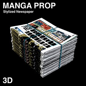 stylized newspapers manga model