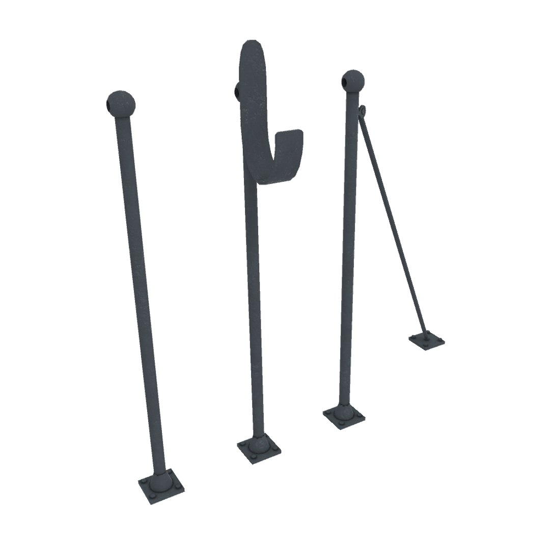 Rail Stanchion 3D Model - TurboSquid 1197326