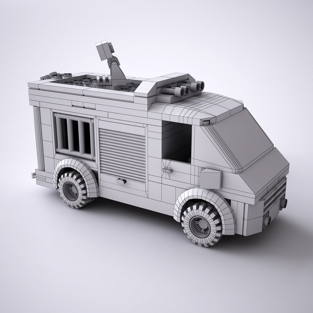 Lego Police Car and Squad 3D Model in Concept 3DExport