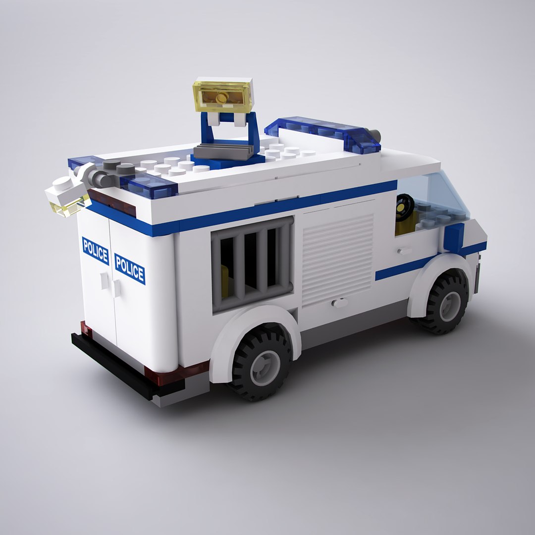 Lego Police Car and Squad 3D Model in Concept 3DExport