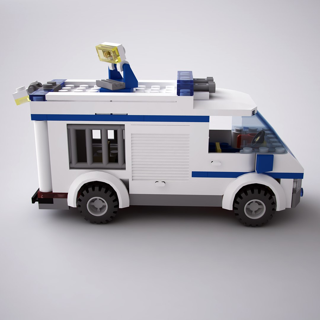 Lego Police Car and Squad 3D Model in Concept 3DExport