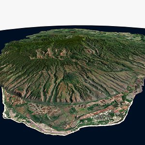 3D Kauai Island Hawaiian Archipelago State of Hawaii US model