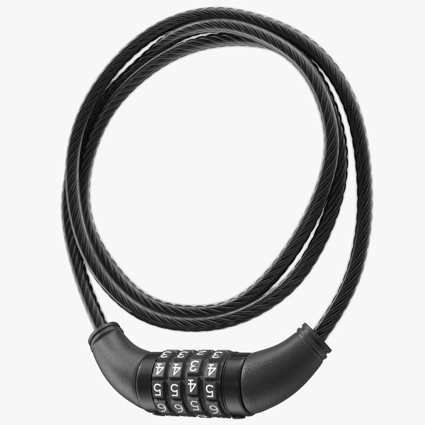 Master lock combination cable 3D TurboSquid 1653254