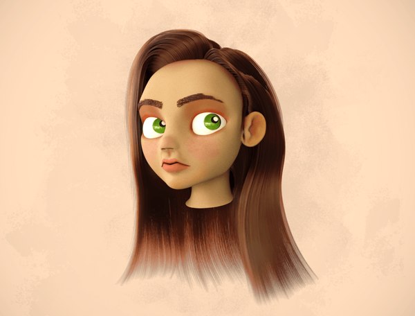 girl head 3D