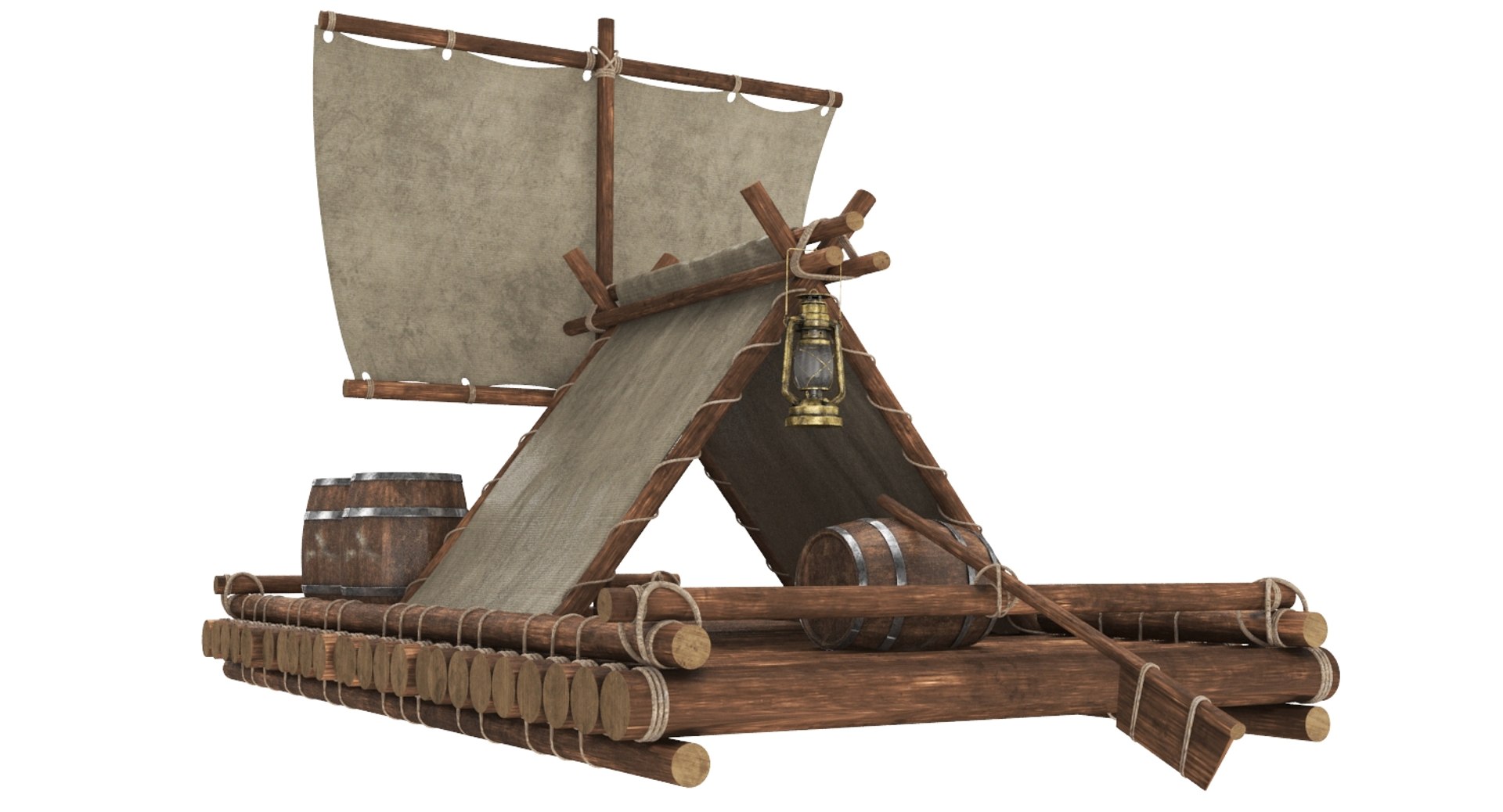 Real Raft 3D Model - TurboSquid 1400074