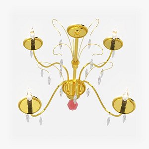 3D Antique chandelier model