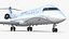 3D Bombardier CRJ550 Regional Jet United Express model
