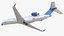 3D Bombardier CRJ550 Regional Jet United Express model