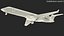 3D Bombardier CRJ550 Regional Jet United Express model