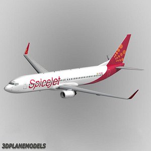 3ds b737-900 spicejet aircraft 737