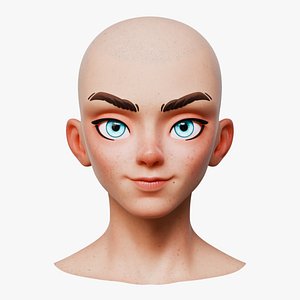Cartoon Male Head 3D