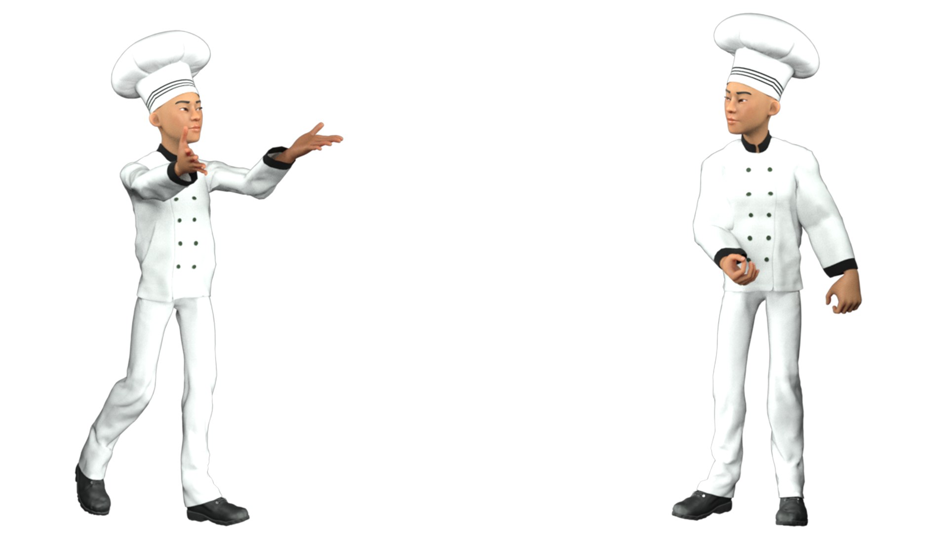 3D Cartoon 3D Rigged Food Maker Man Character Model - TurboSquid 2254444