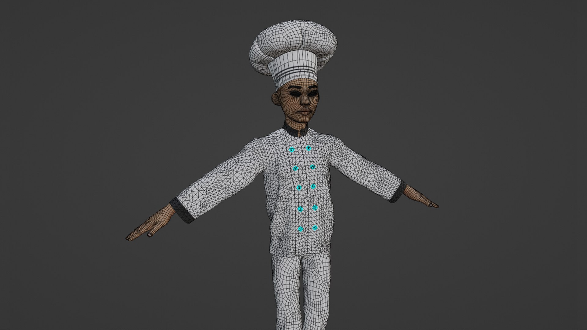 3D Cartoon 3D Rigged Food Maker Man Character Model - TurboSquid 2254444