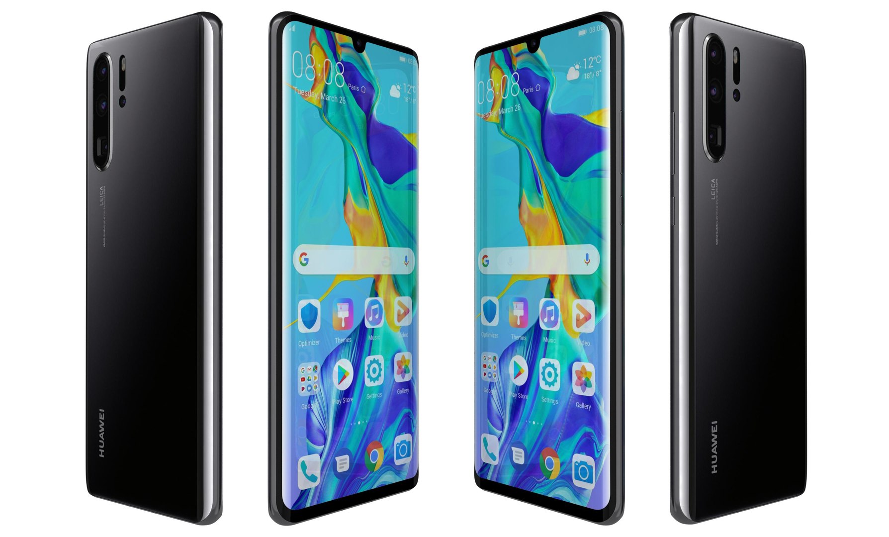 Huawei P30 Pro Black 3D Model - TurboSquid 1401063