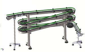 3D Design of Spiral Rotary Lifting Conveyor System 3D model