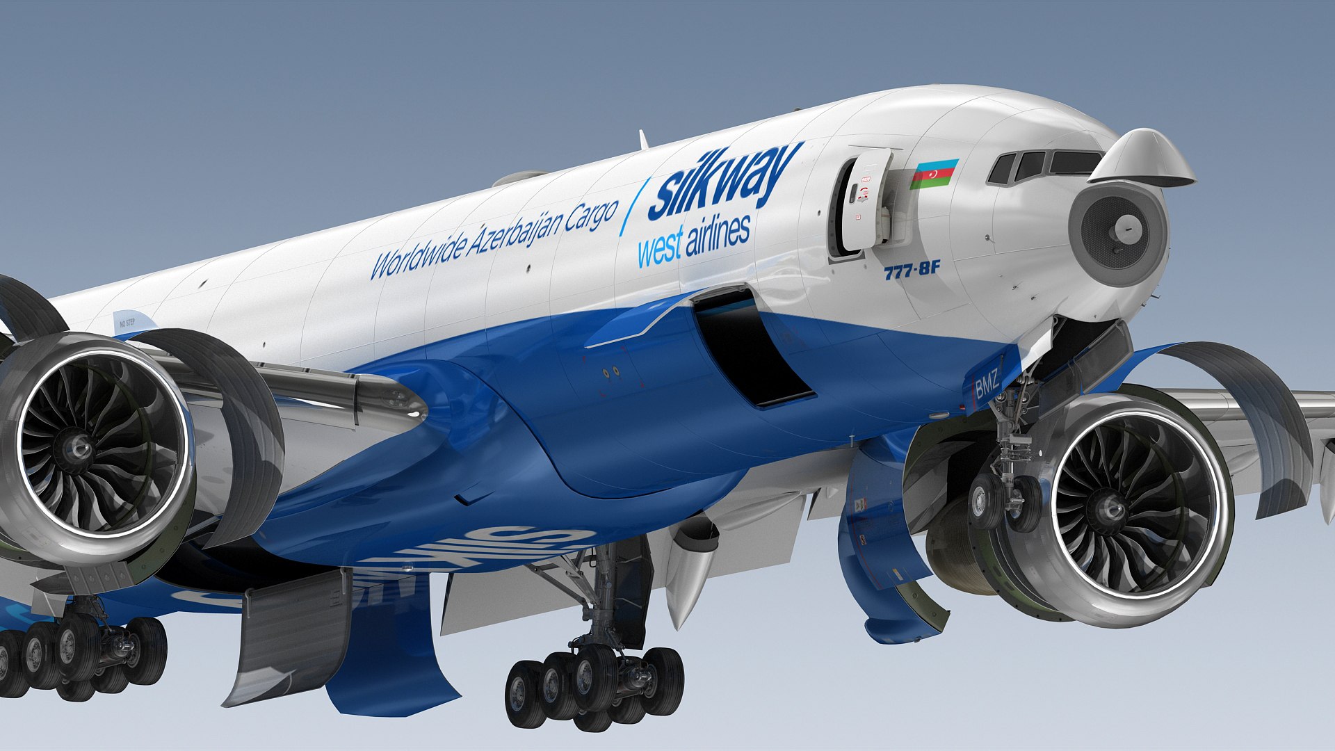 3D Boeing 777-8F Silk Way West Airlines - TurboSquid 2411660