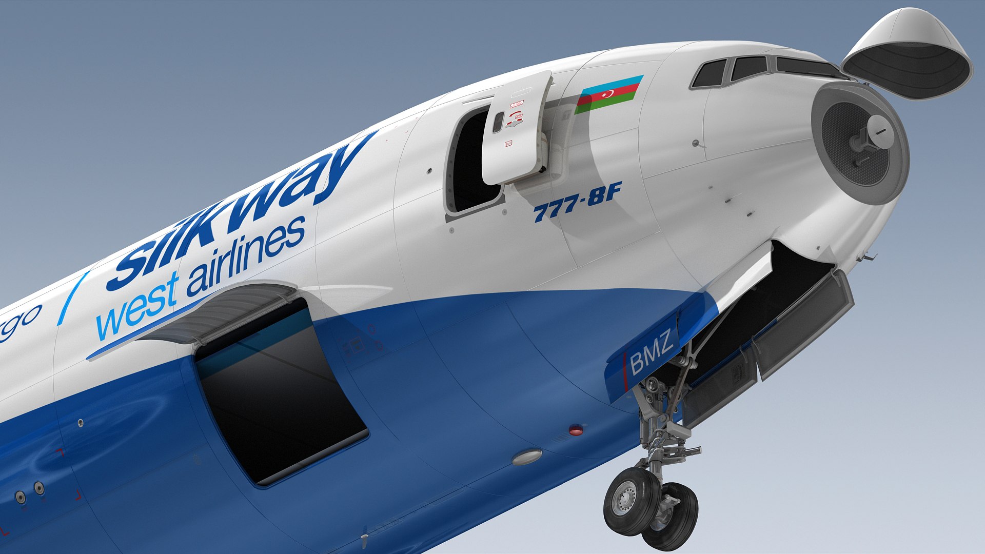 3D Boeing 777-8F Silk Way West Airlines - TurboSquid 2411660