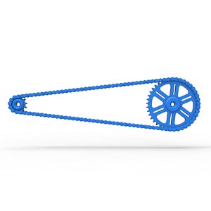 3D Diecast Chain drive Version 1 Scale 1 to 25 model