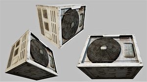 rusty air conditioner 02 3D model