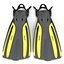 oceanic viper fins yellow 3d model