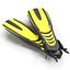 oceanic viper fins yellow 3d model