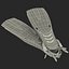 oceanic viper fins yellow 3d model