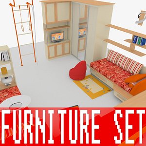 3d model kid s bedroom furniture