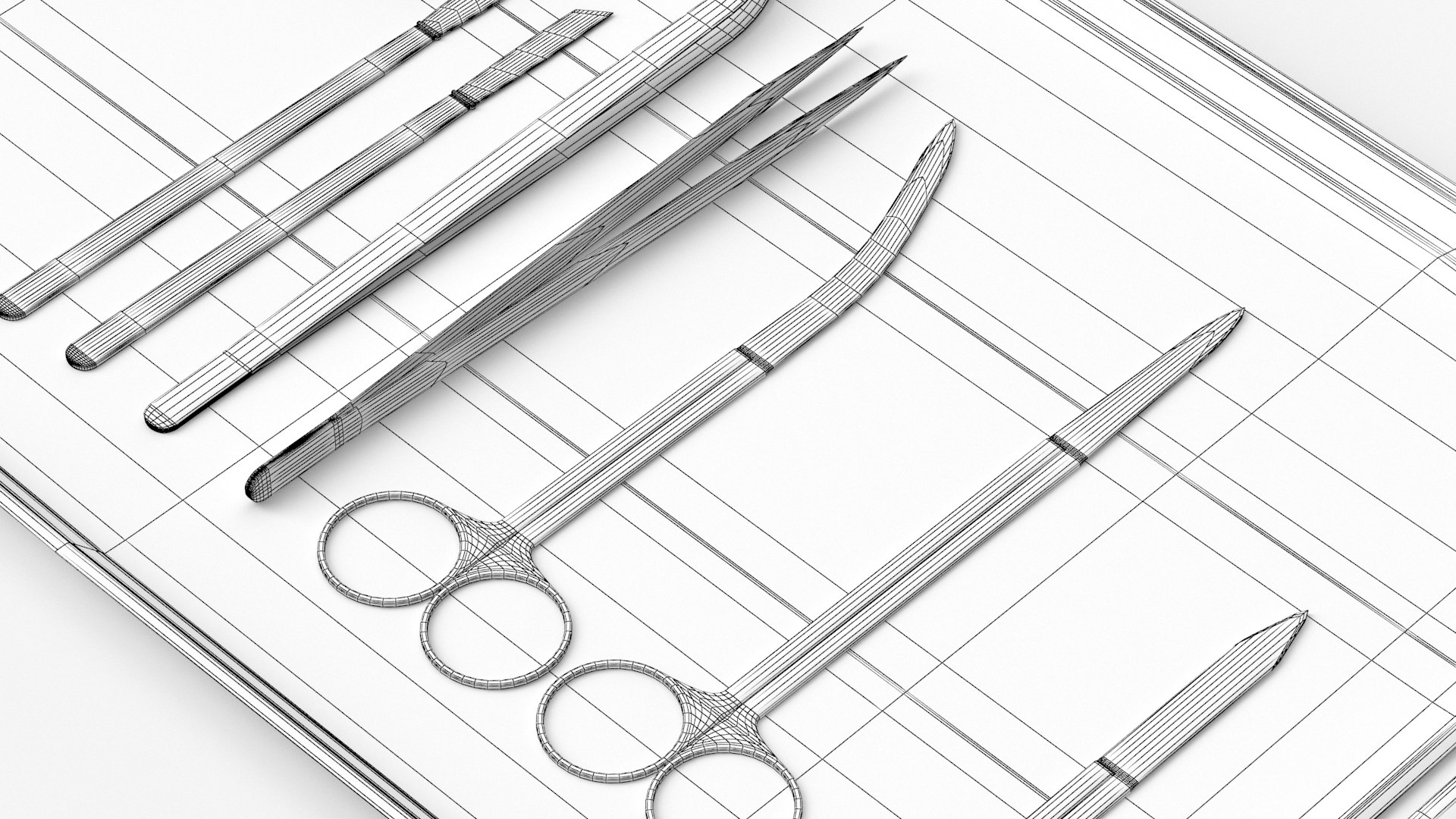 3D surgery tools set https://p.turbosquid.com/ts-thumb/sN/VySBcw/xBCmDVUn/surgeryequipment11/jpg/1584192777/1920x1080/fit_q87/5933e11637c576a10275ebb50ca1e8666cfc9dc6/surgeryequipment11.jpg