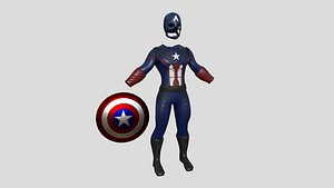 3D Captain America Outfit 03 - Character Design Fashion