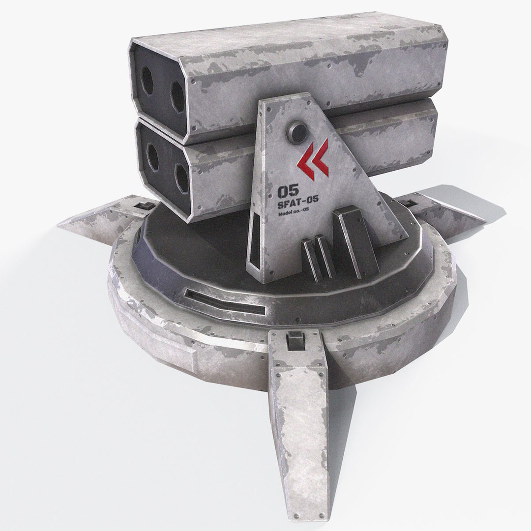 Scifi Advance Turret 3D Model - TurboSquid 2396488