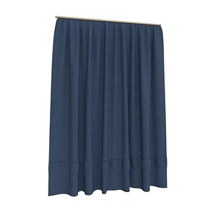 curtains decor fabric 3D model