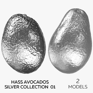 Hass Avocados Silver Collection  01 - 2 models 3D model