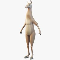Cartoon Lama Character
