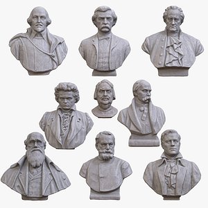 Busts of Famous Figures of Modern Era model