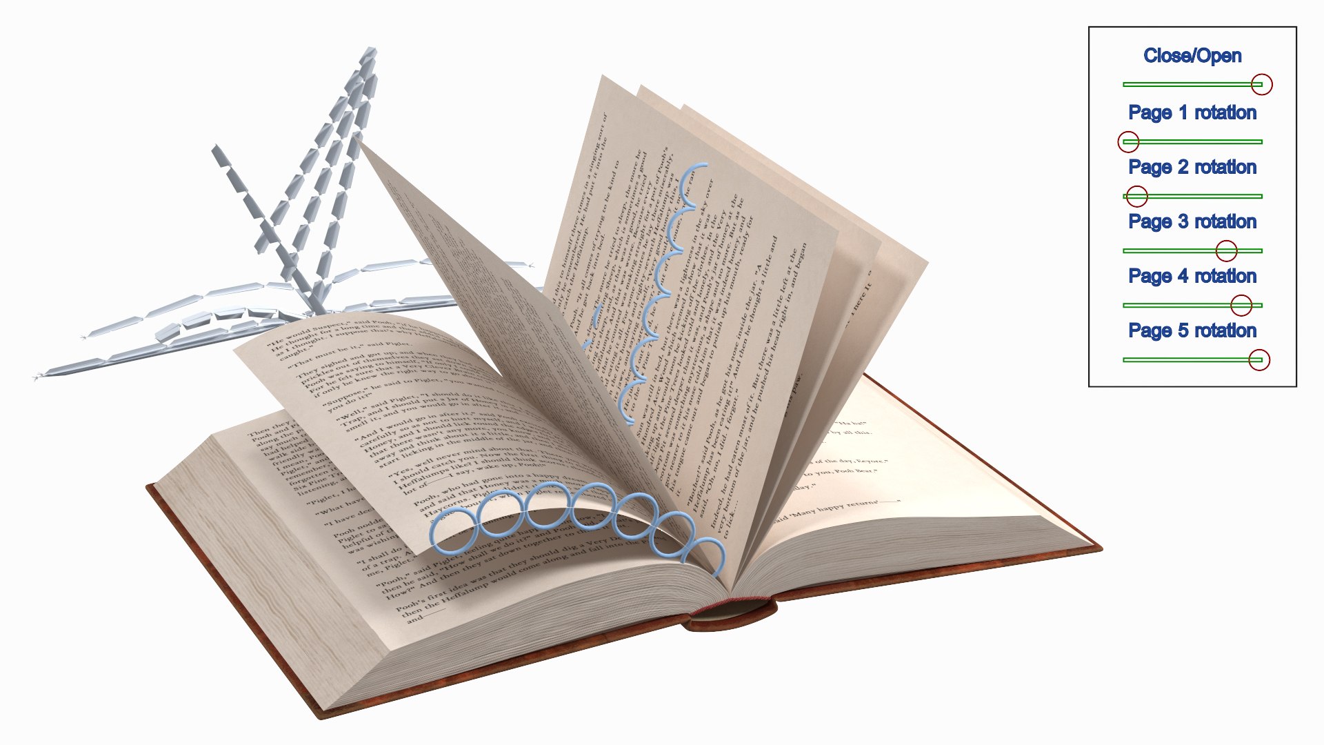 Hardcover Book Red English Text Rigged Model - TurboSquid 2246199