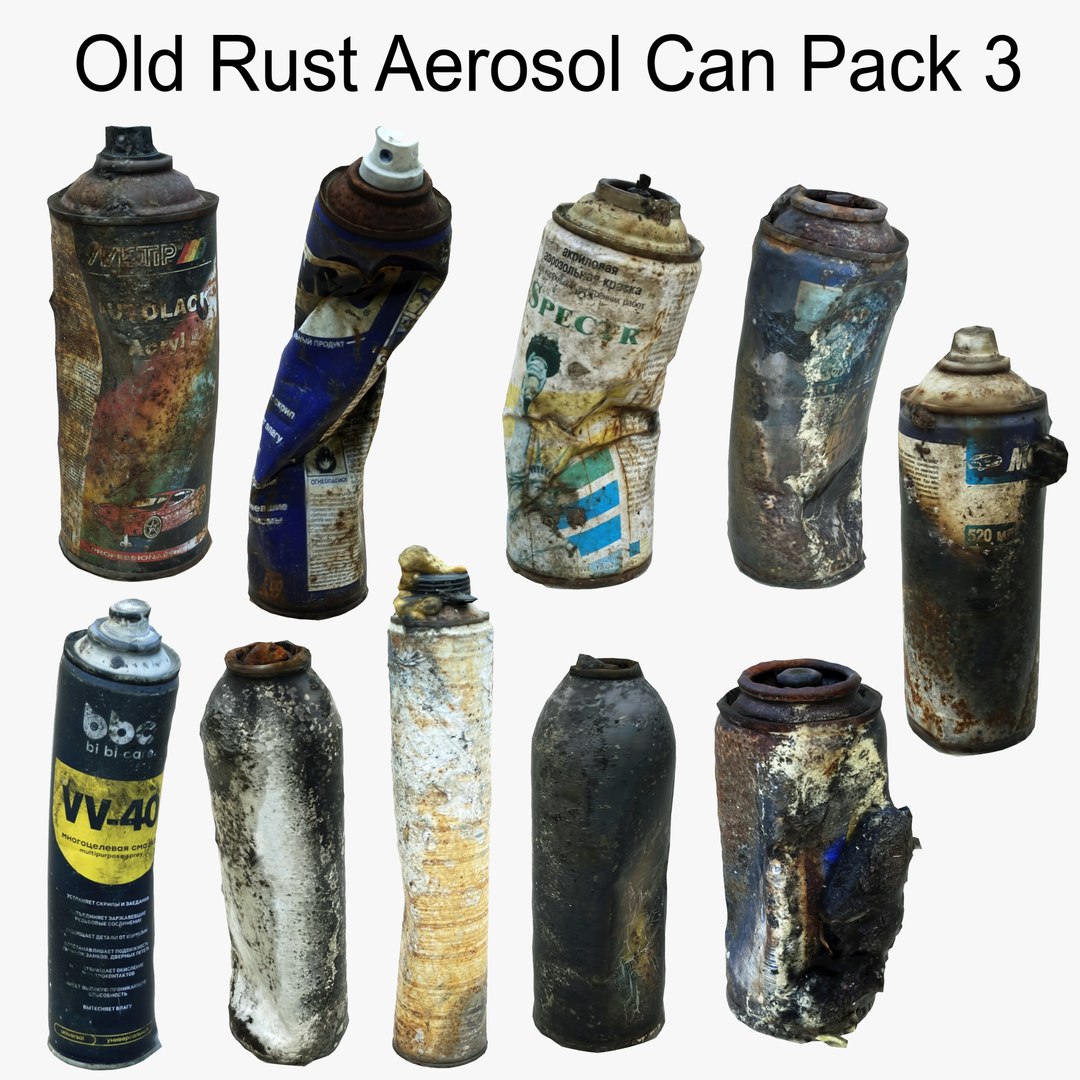 Old Rust Aerosol Can Pack3 Scan 3D 3D - TurboSquid 1742650