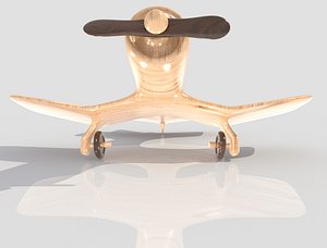 wooden toy airplane model
