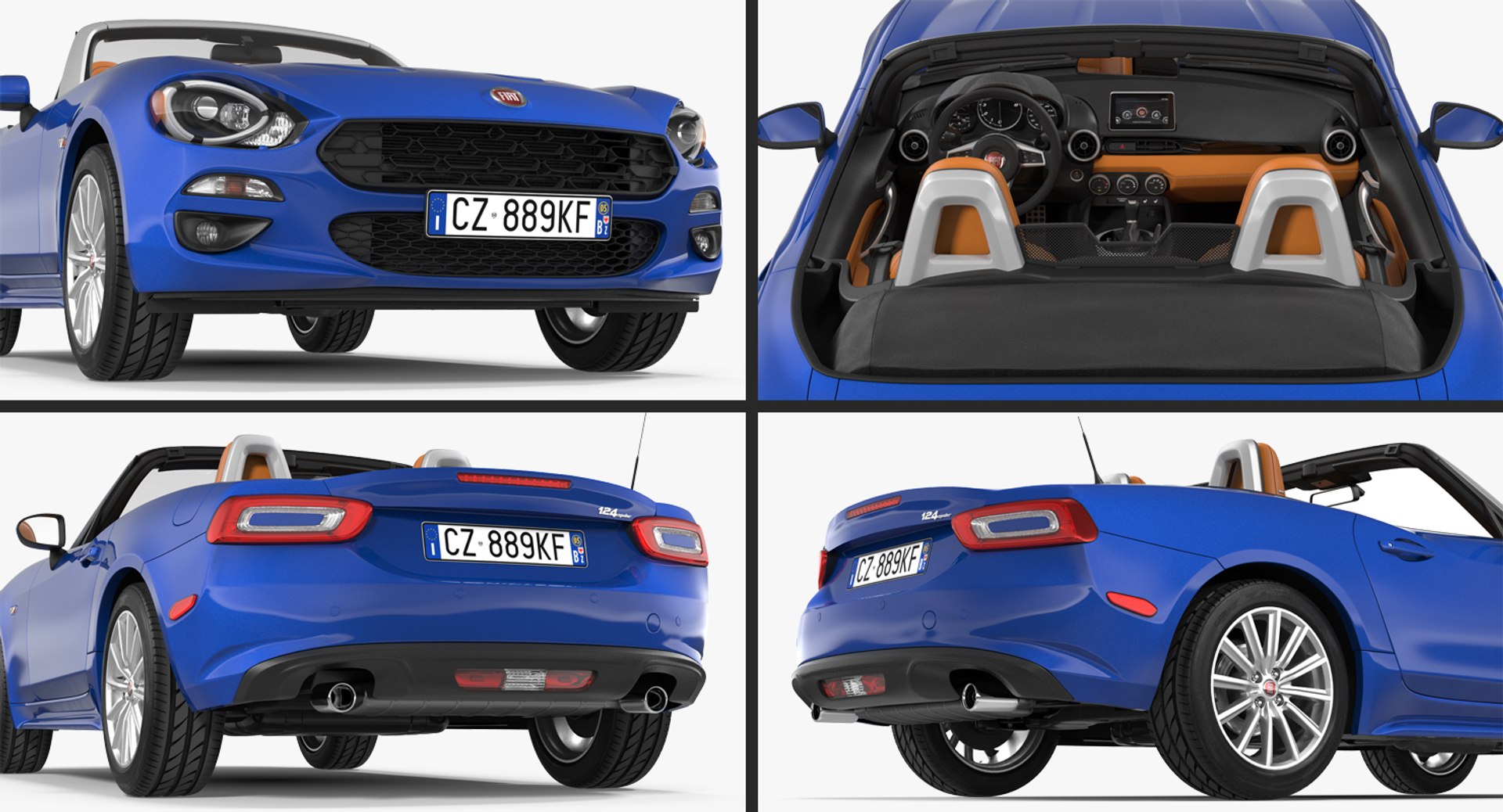 3d Model Fiat 124 Spider 2017