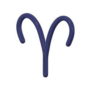 3d model aries zodiac sign