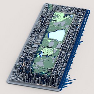 Central Park New York 3D Model Manhattan Urban Landscape NYC Park  Skyline