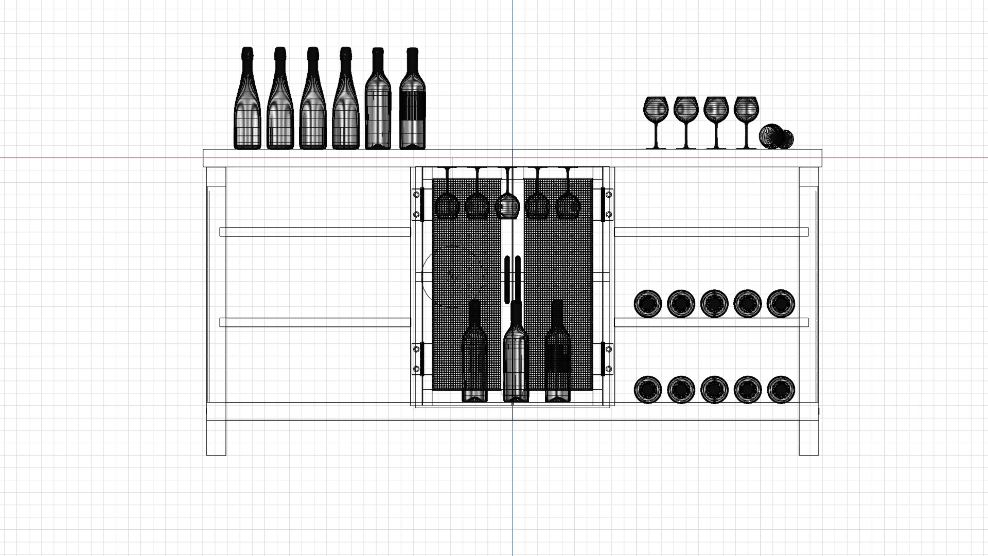 Wine cabinet 3D model - TurboSquid 1843691