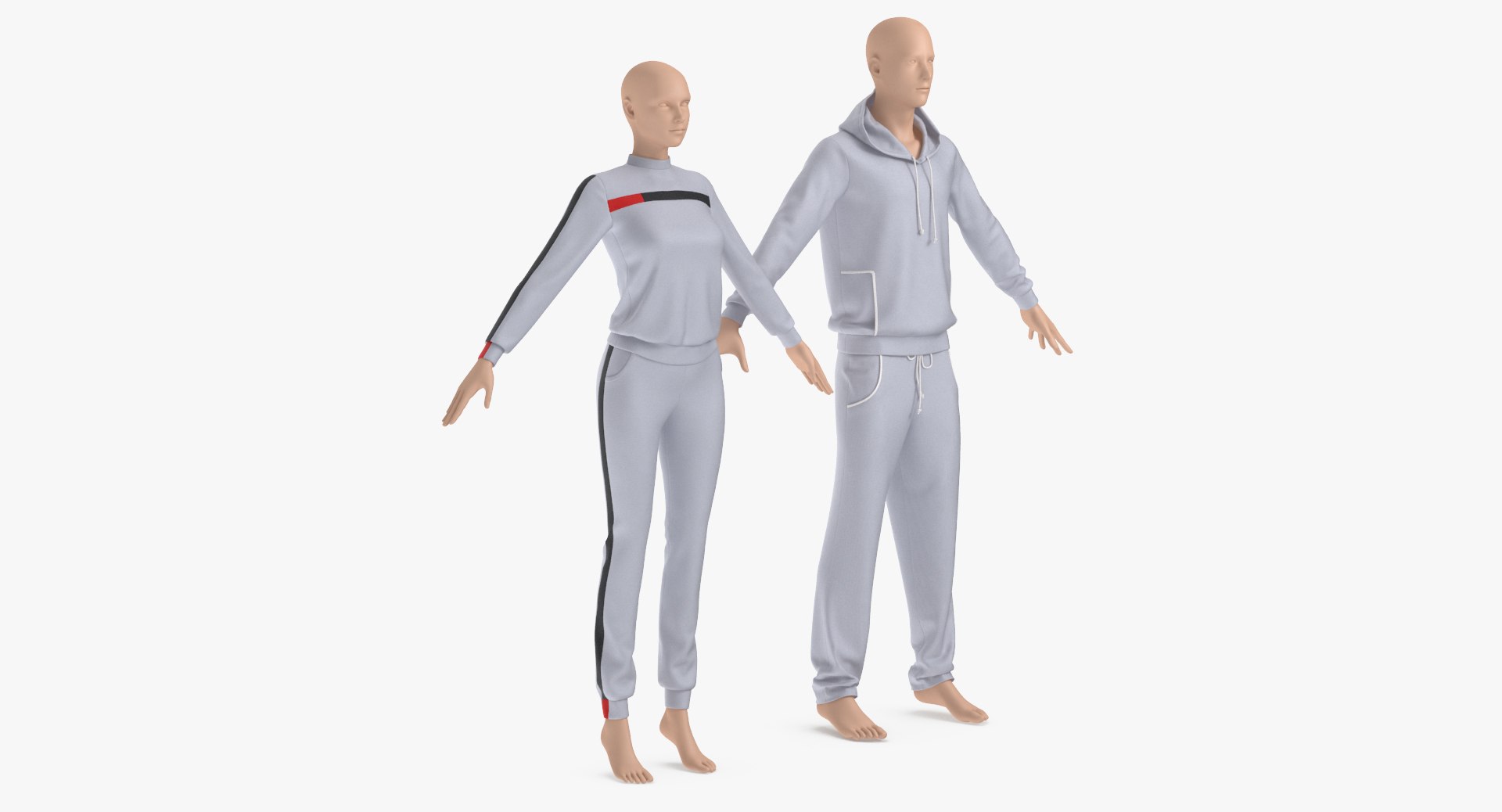 Track Suits Male Female 3D Model - TurboSquid 1339231