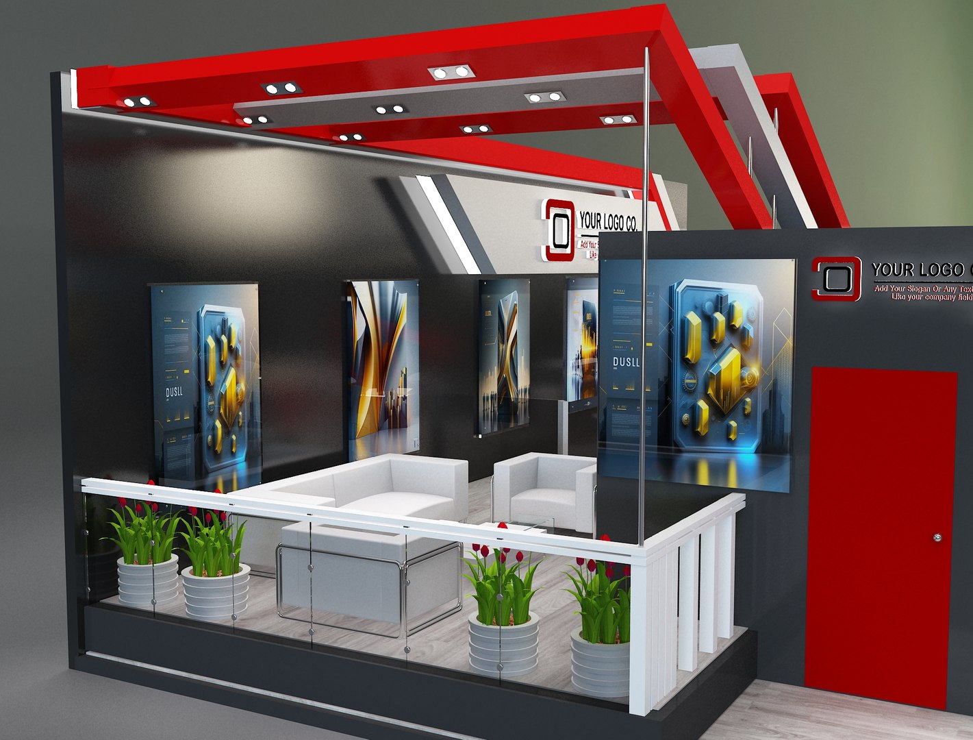 3d Stand Exhibition Booth Model - Turbosquid 1548122