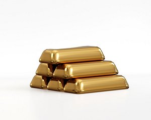 Gold Bar 3d Model 3D model