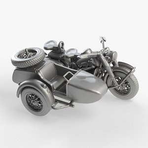 motorcycle with semitraler