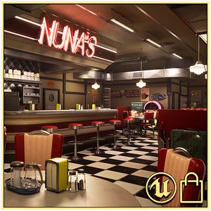3D Ultimate 3D Diner Environment Pack