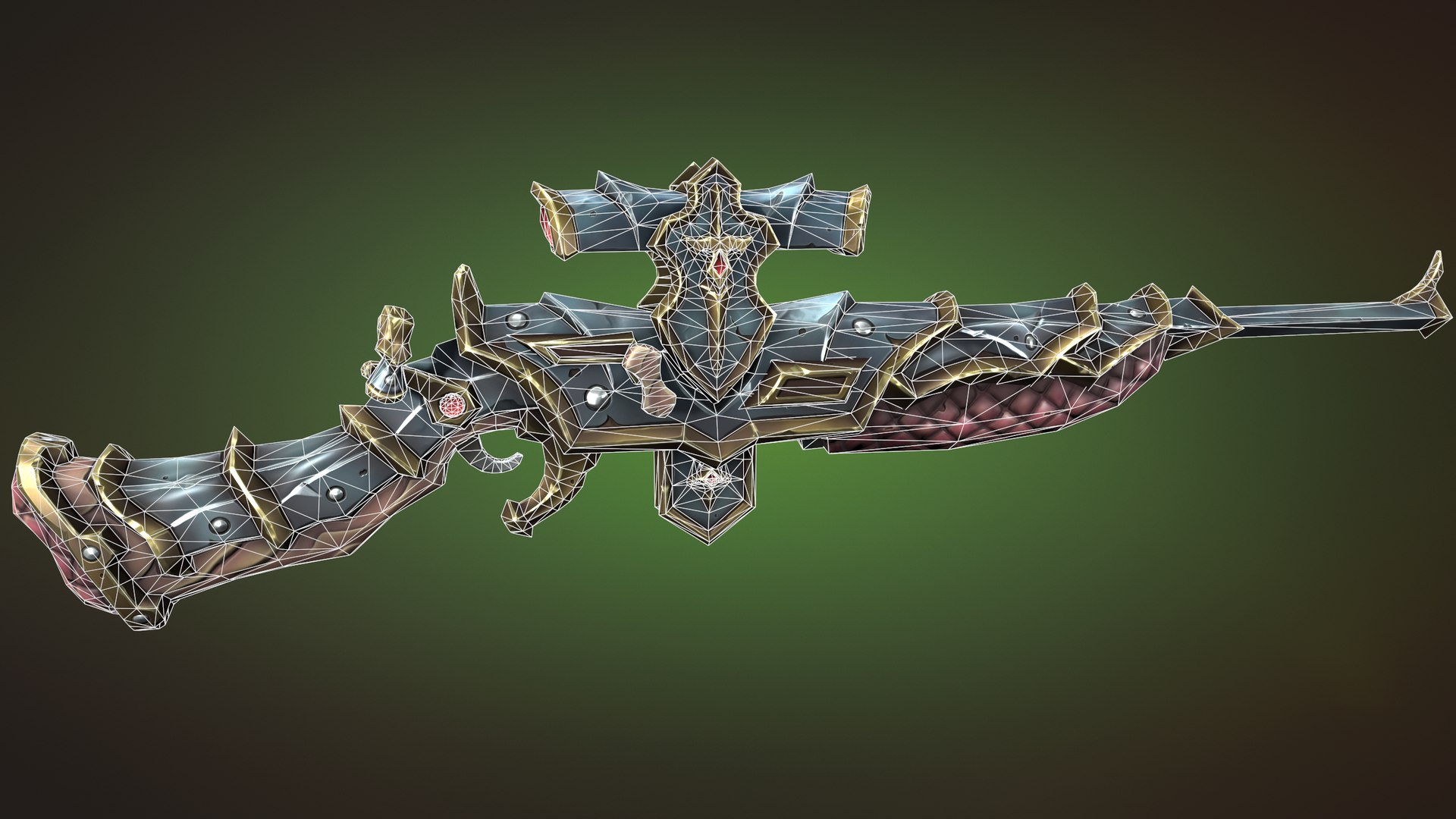 3D Knight rifle - TurboSquid 2147690