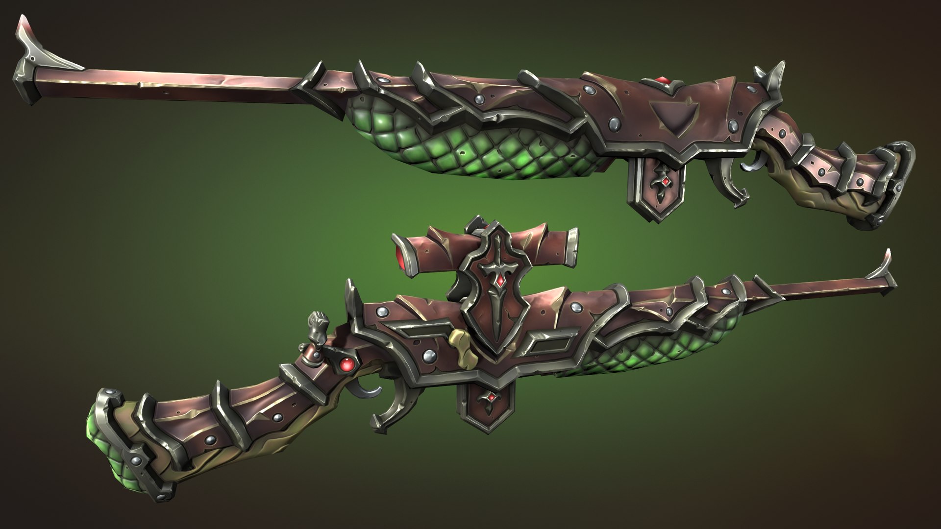 3D Knight rifle - TurboSquid 2147690