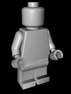 lego man 3d model